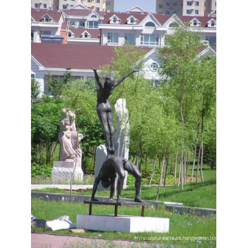 Figura escultura de bronce para la decoración del jardín